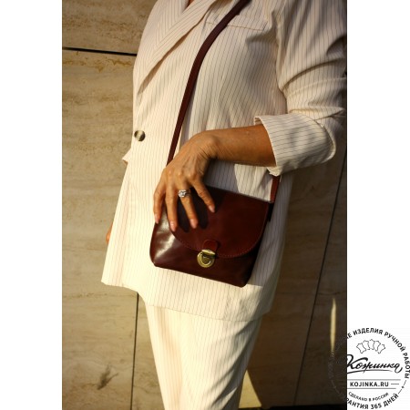  Кожаная сумка "Калифорния Нью" (бордо)